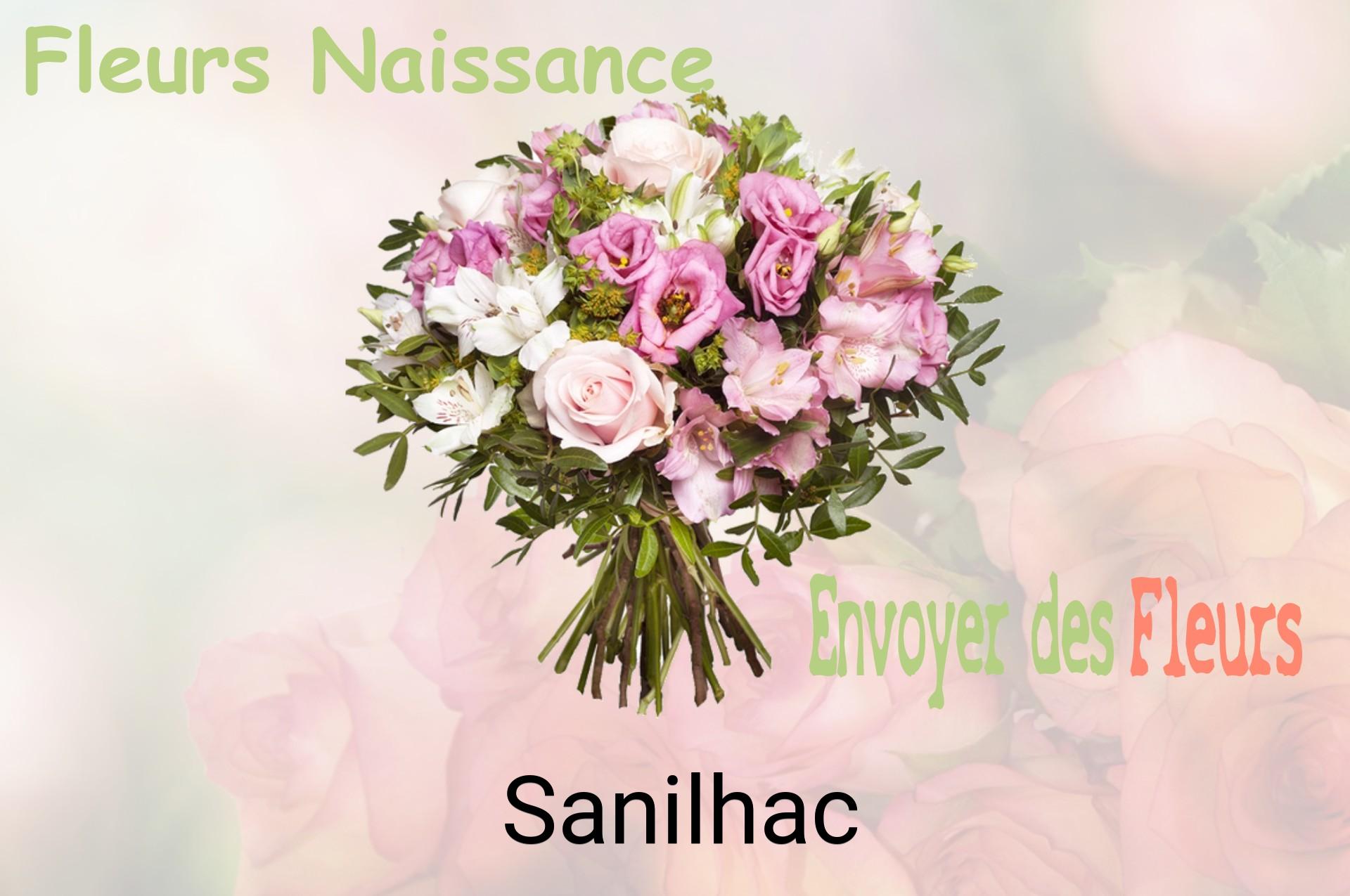 Bouquet de fleurs de naissance livré à Sanilhac