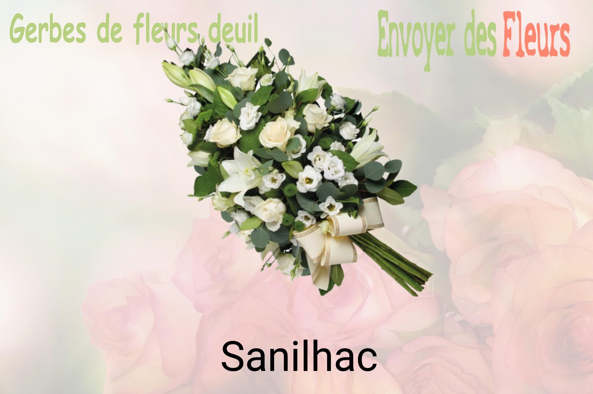 Gerbe de fleurs de deuil livrée à Sanilhac